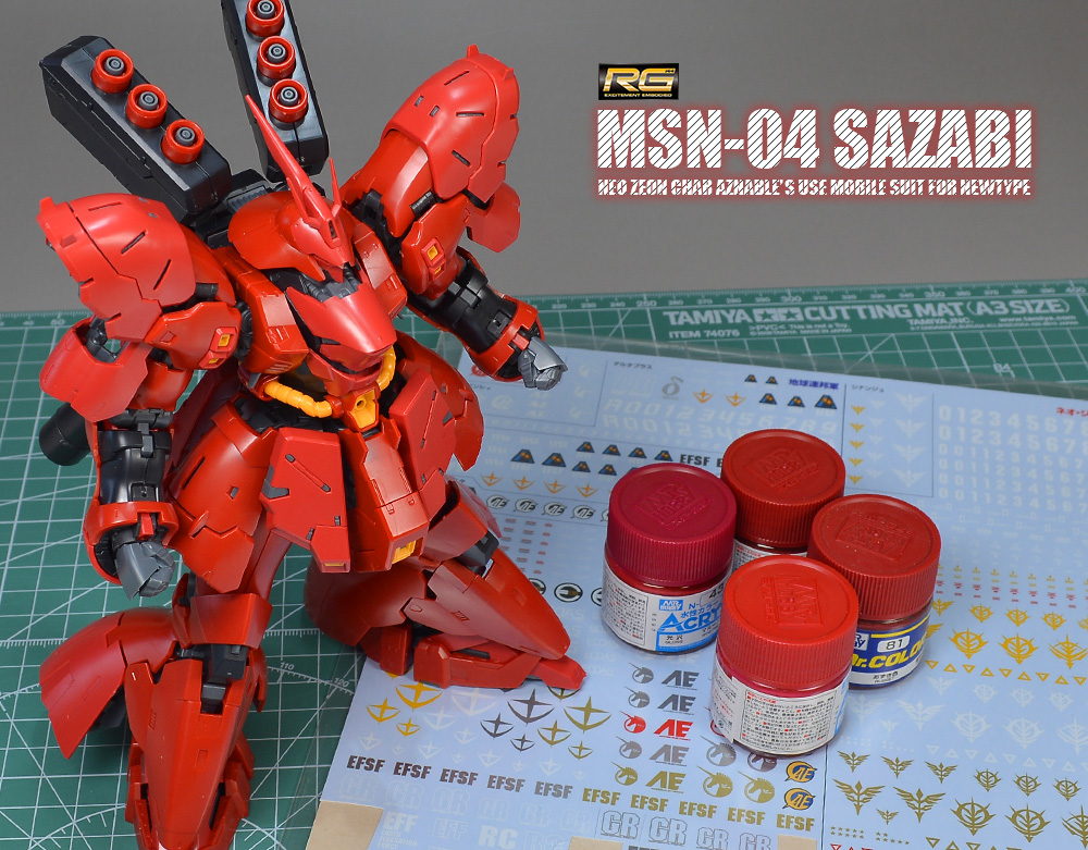 RG 1/144 サザビー SAZABI 徹底塗分け&ディテールアップ 全塗装 改修 